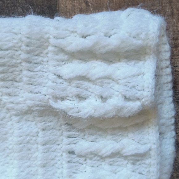 Vintage Cradle Knit White Knit Crochet Cottagecore Cardigan 3-6 Month Baby - Picture 9 of 14